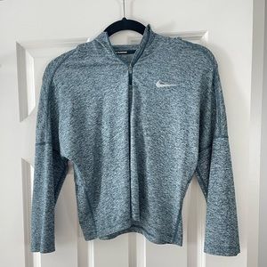 Nike Running lightweight quarter zip crop hoodie